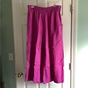 Anthropologie Somerset Linen Pull-On Pants